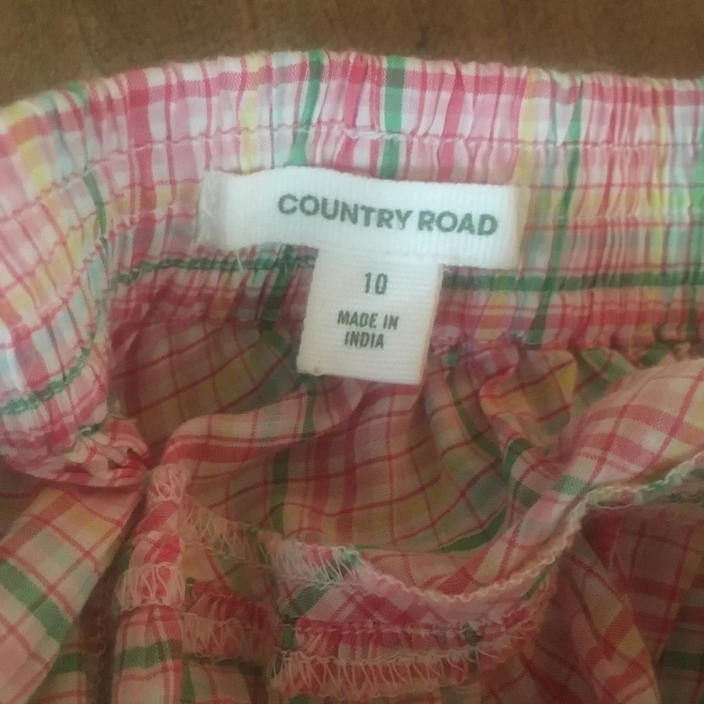 Country Road Girls Plaid Ruffle Praire Skirt Sz 10